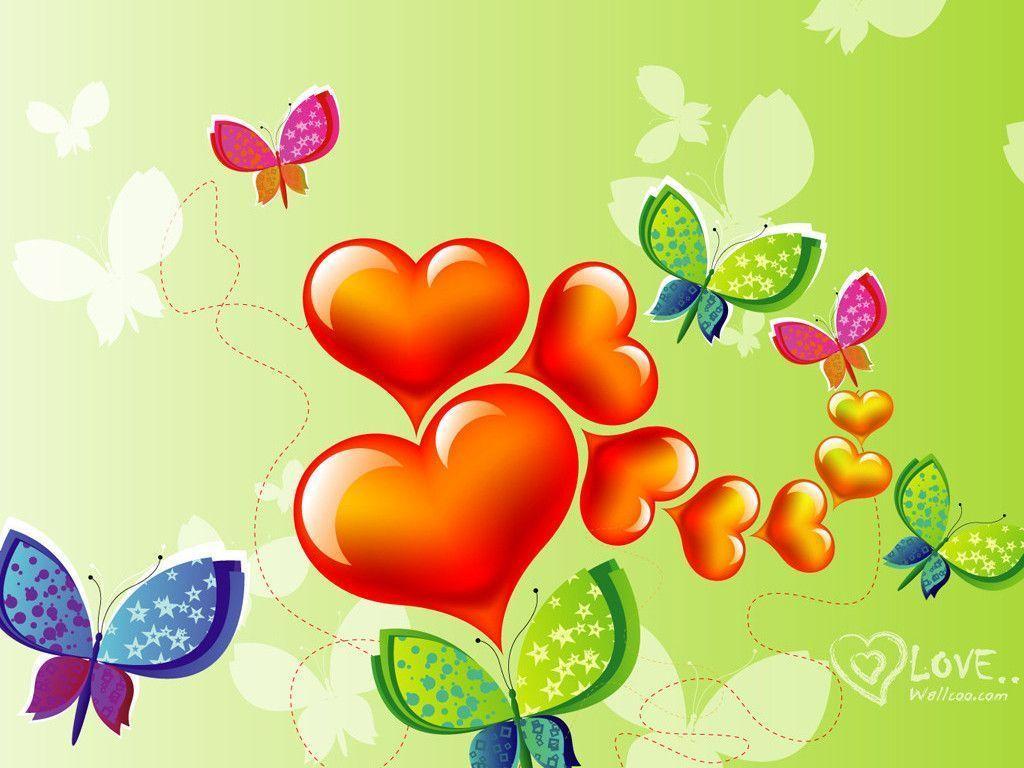 Free Colorful Hearts Wallpaper Download The 1024x768PX Wallpaper