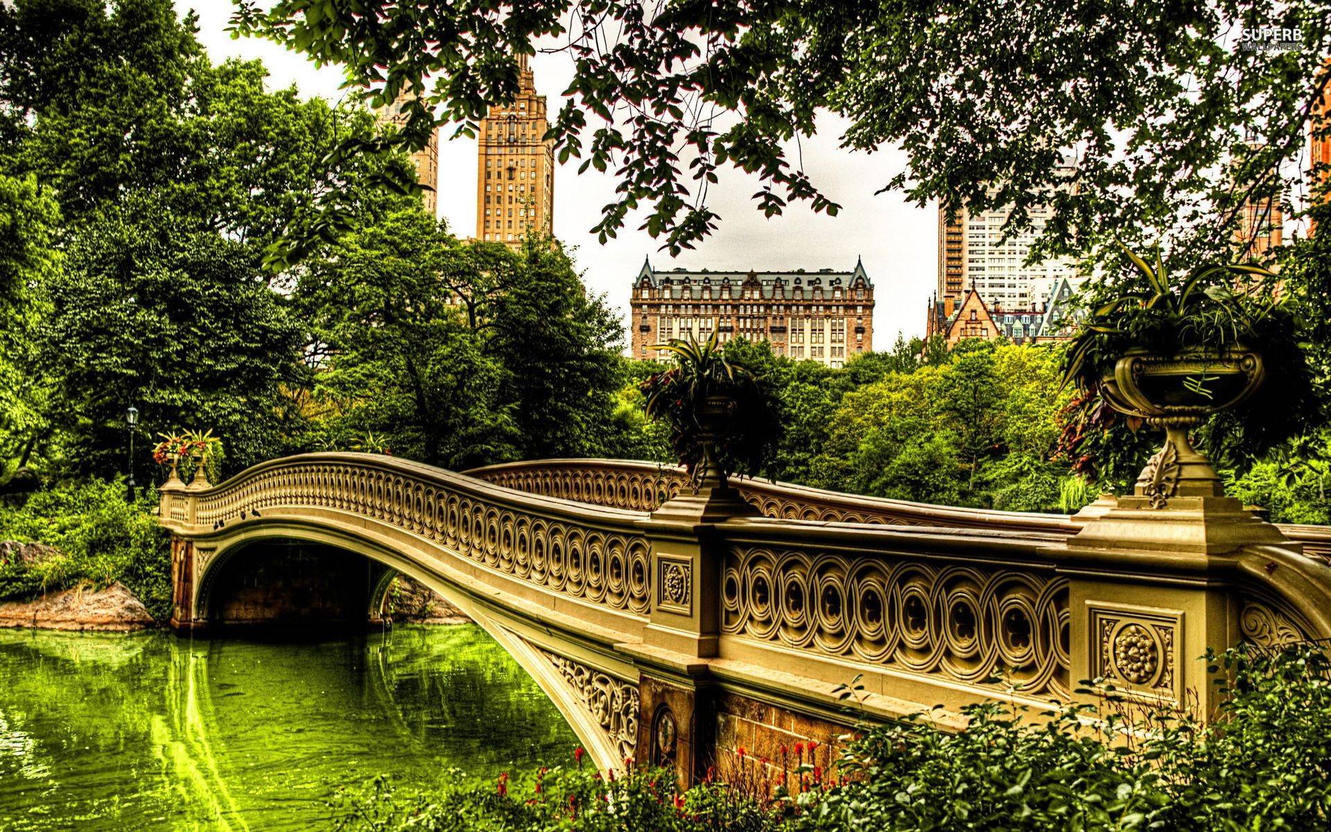 Bow Bridge Central Park Desktop Background