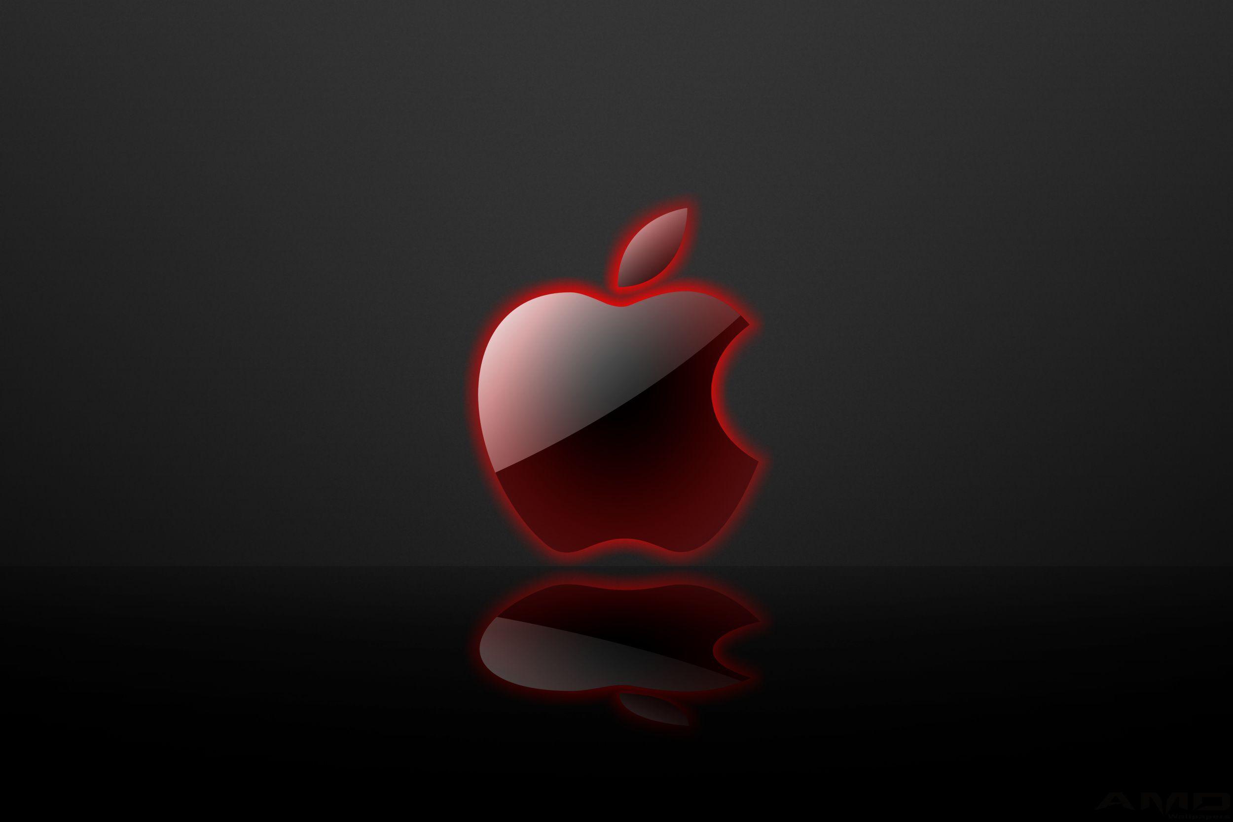 image For > Red Apple Logo Wallpaper