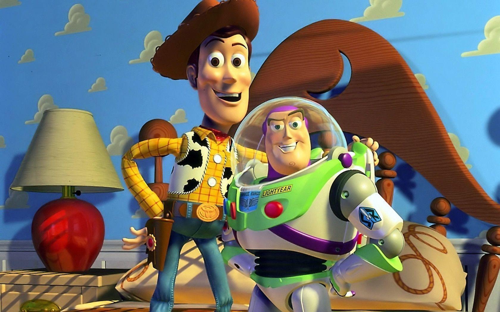 Download wallpaper Toy Story, Woody, Bass, Friends free desktop