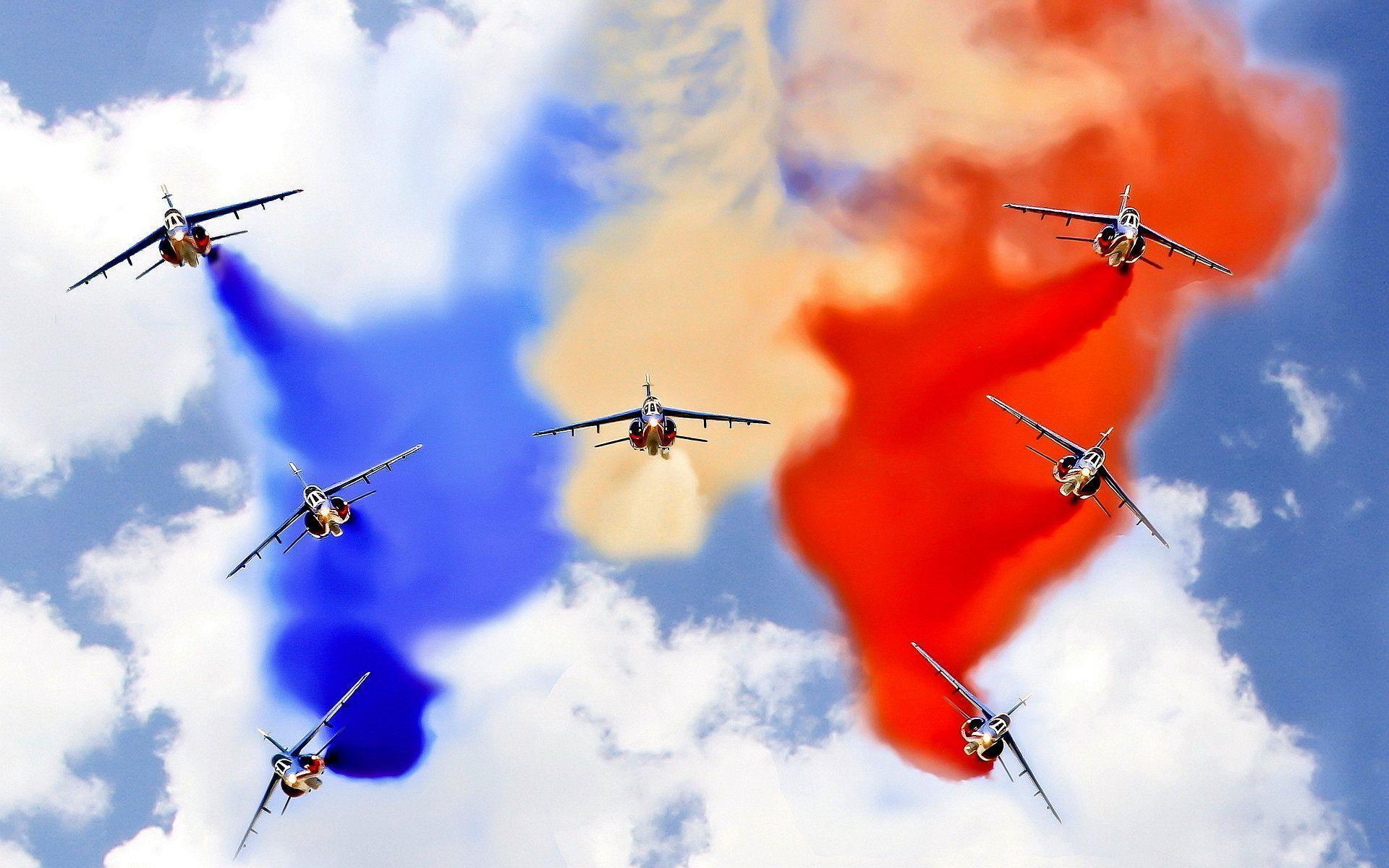French flag airshow Wallpaper