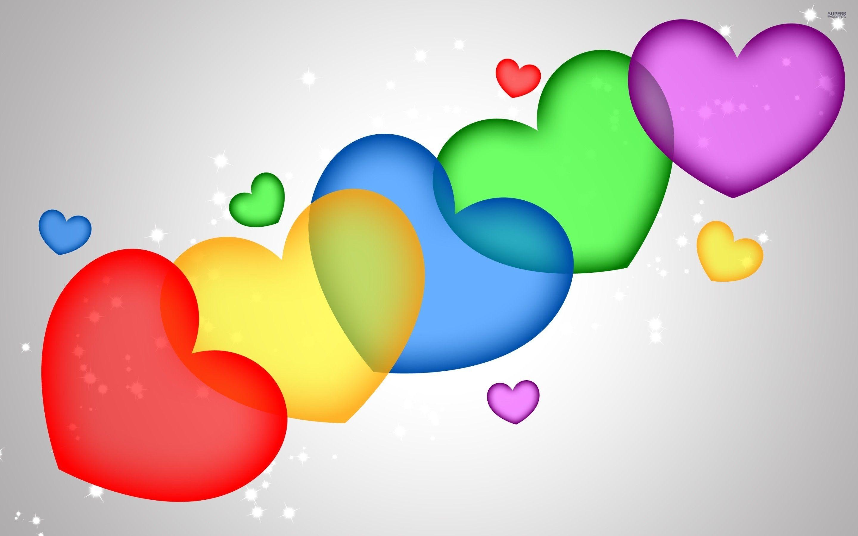 Colorful hearts wallpaper wallpaper - #