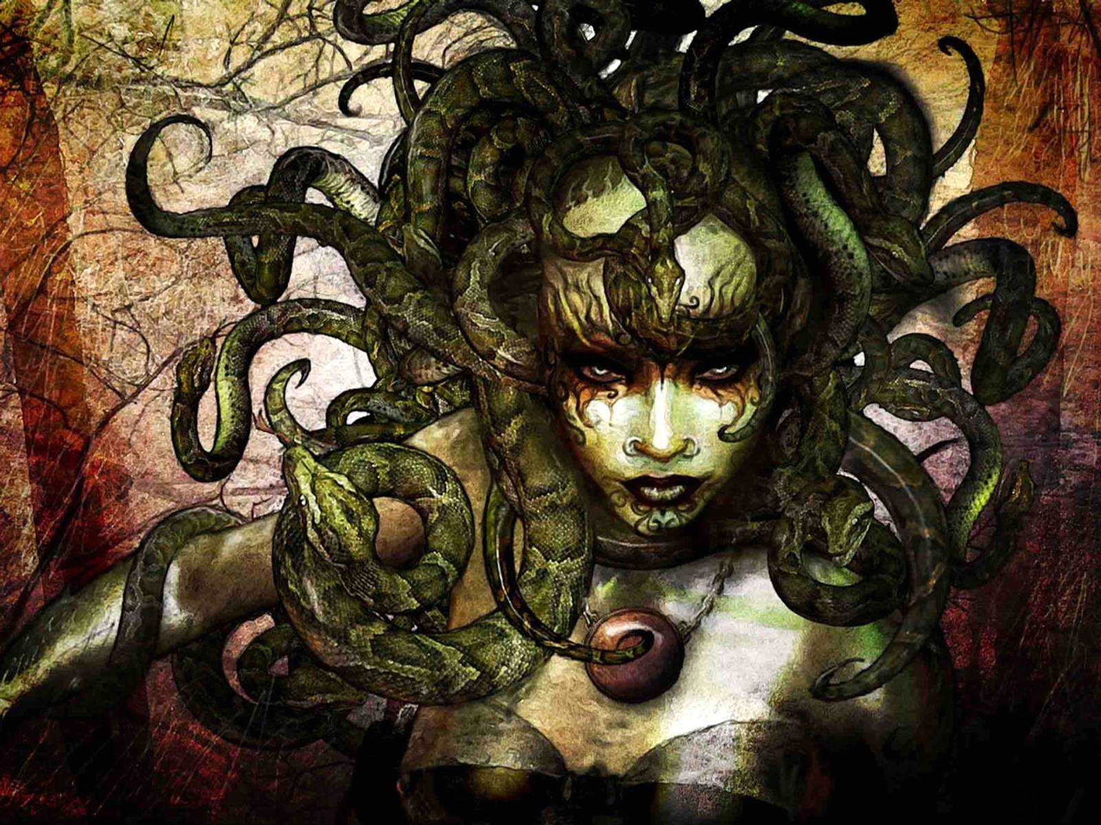 Medusa (Illustration) Creatures Wallpaper