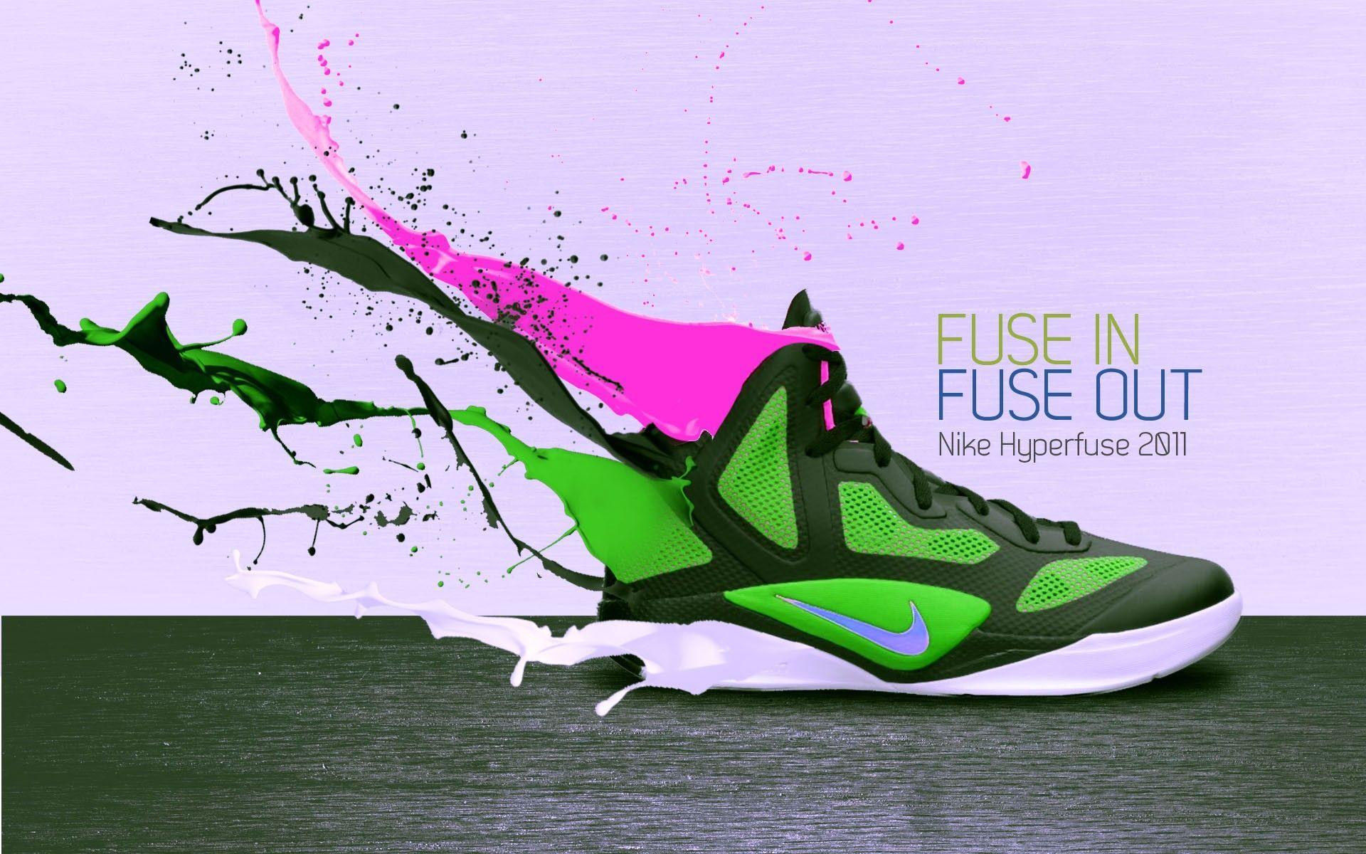 Nike Shoes Splash Paint HD Wallpaper. Backgroundpict