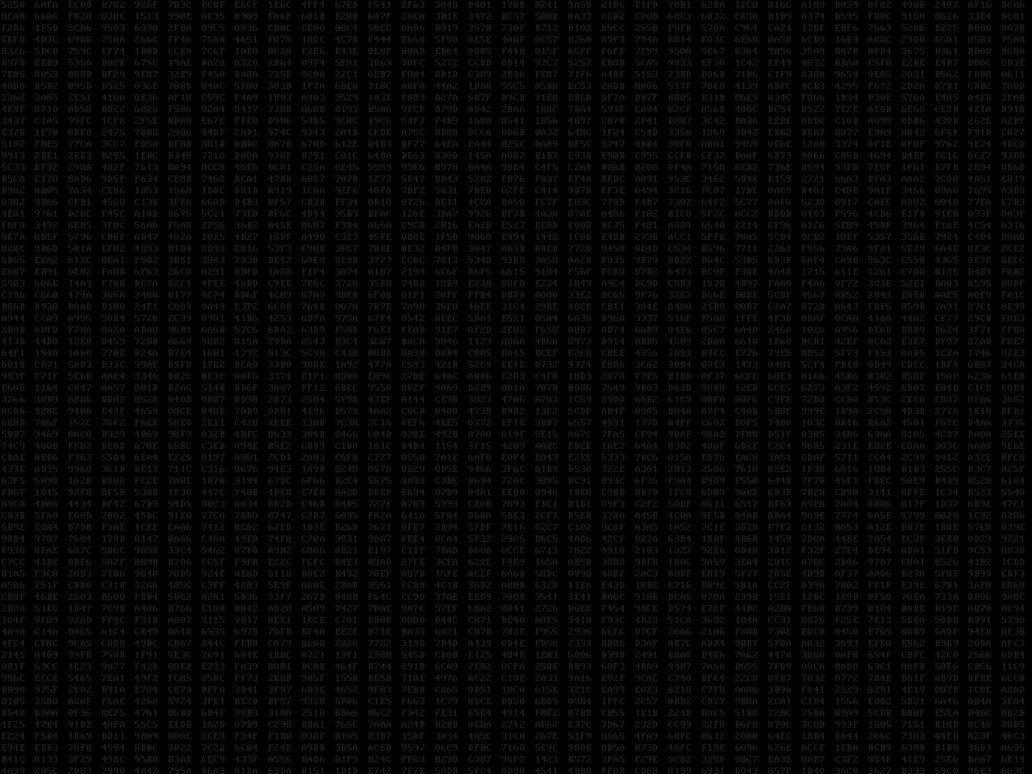 Hexadecimal Background Dk.gray On Black 1600x1200 By Gary Williams