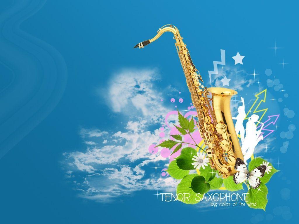 image For > Blue Saxophone Wallpaper