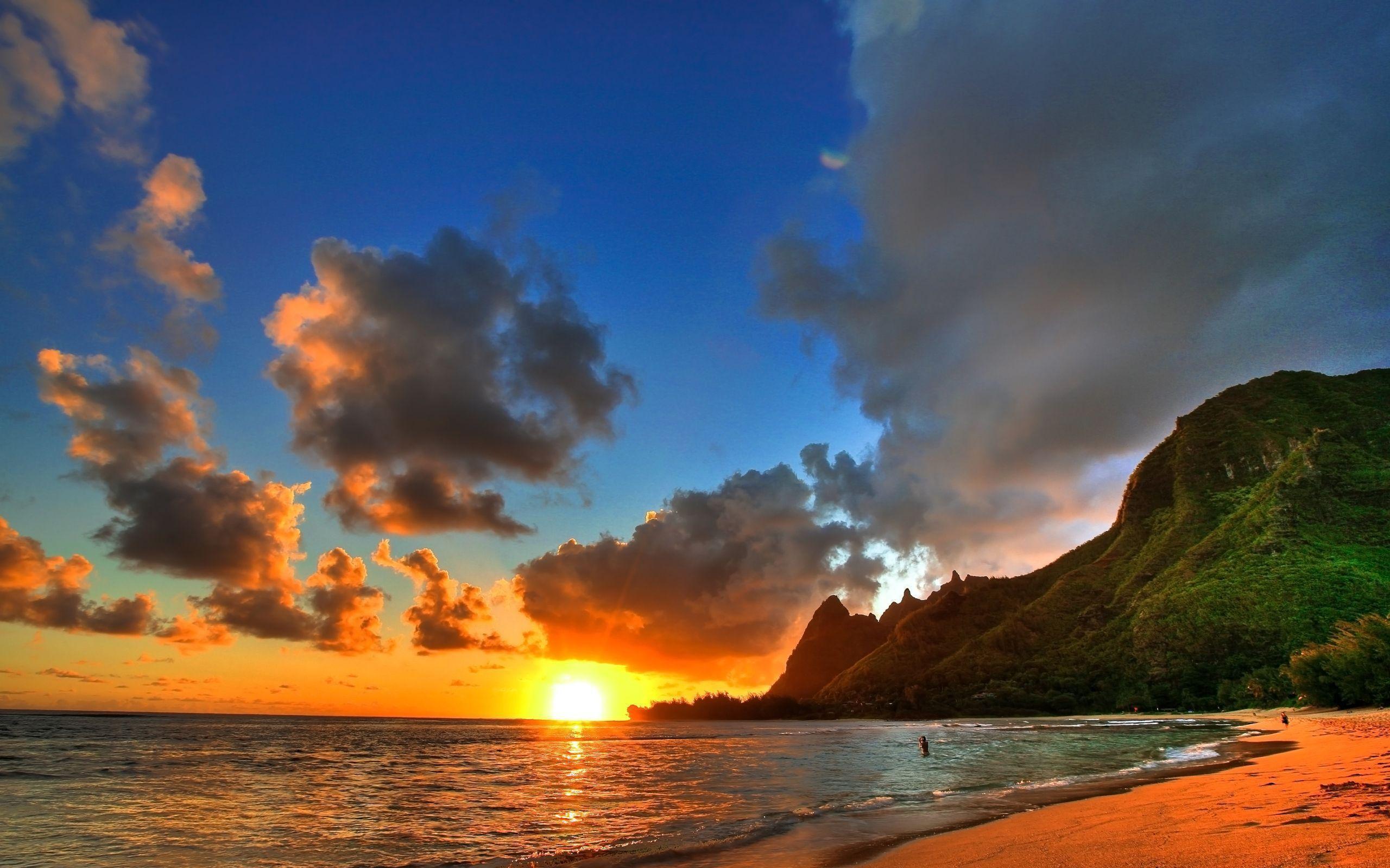 Hawaiian sunset Wallpaper #