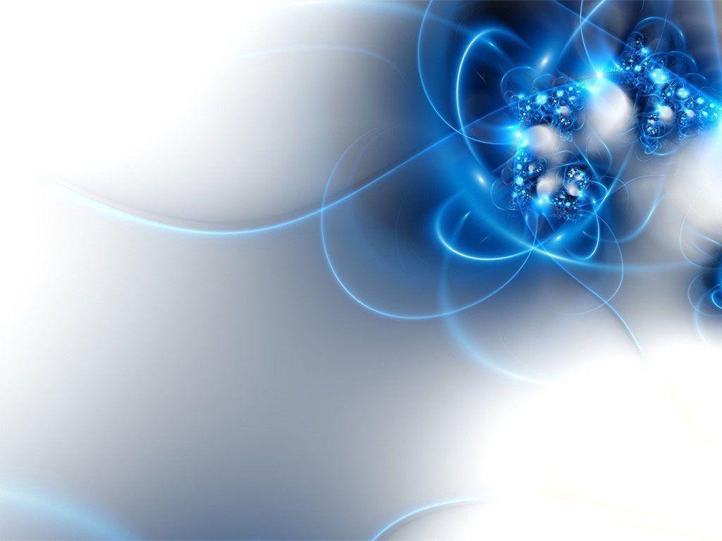 Abstract blue and white waves of a mind free desktop background
