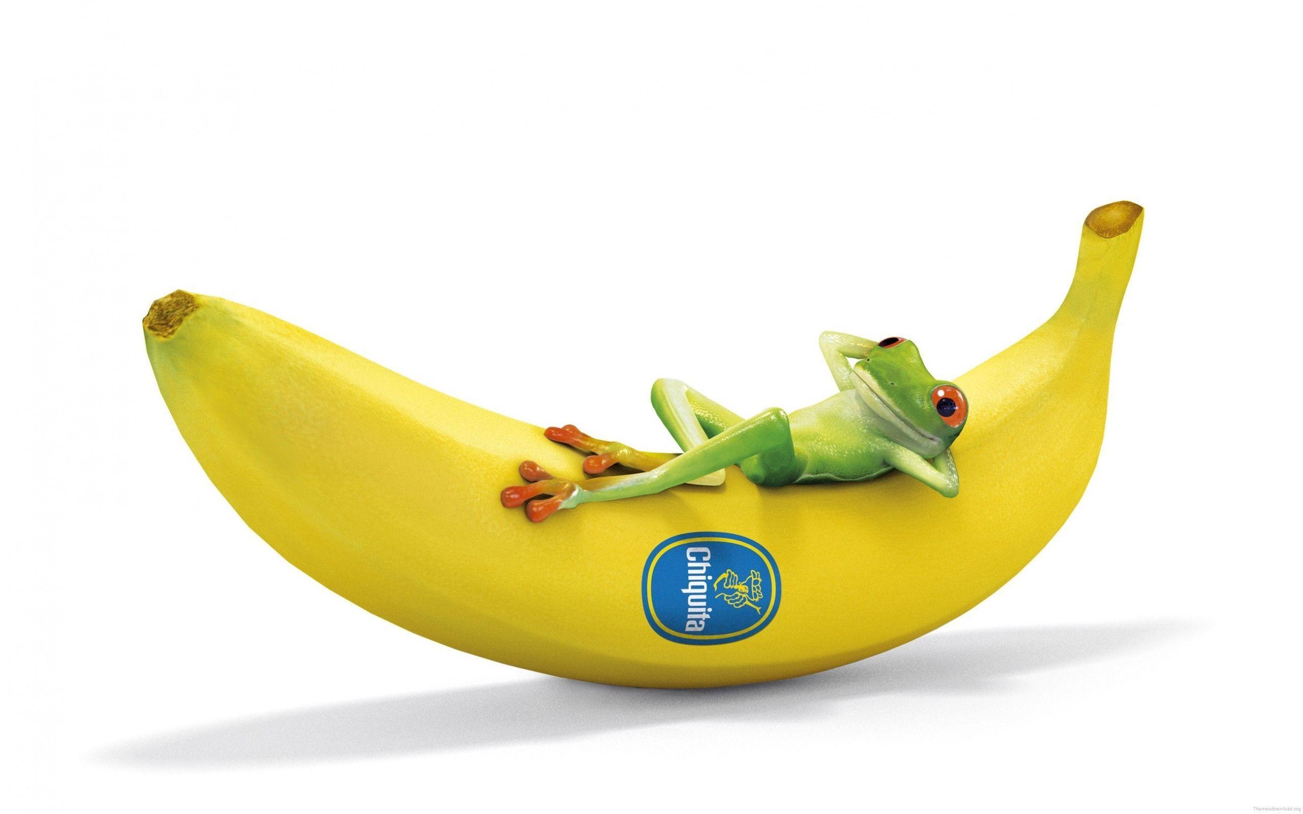 Funny Cartoon Frog And Banana Wallpaper Id