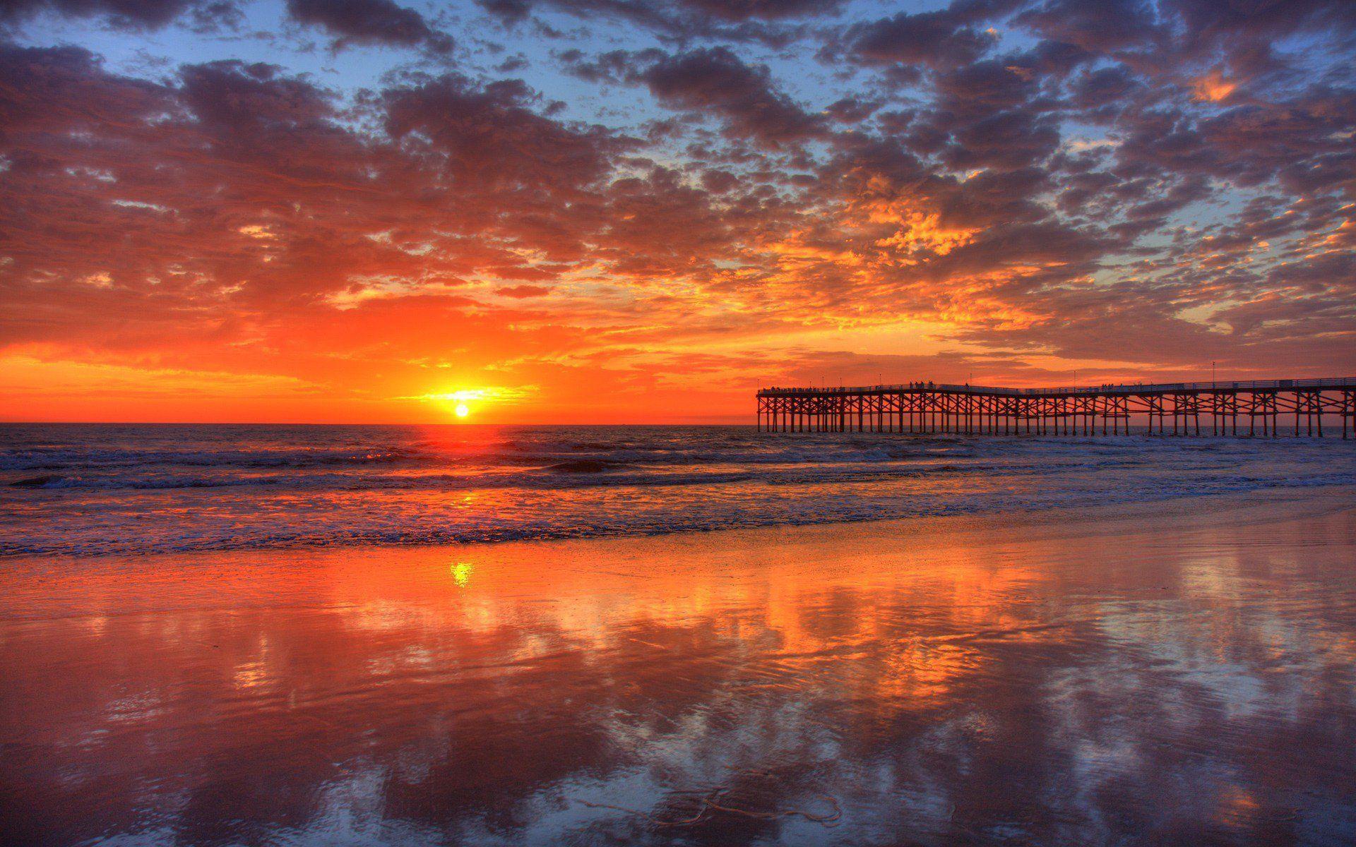 Beach Sunset Desktop Background