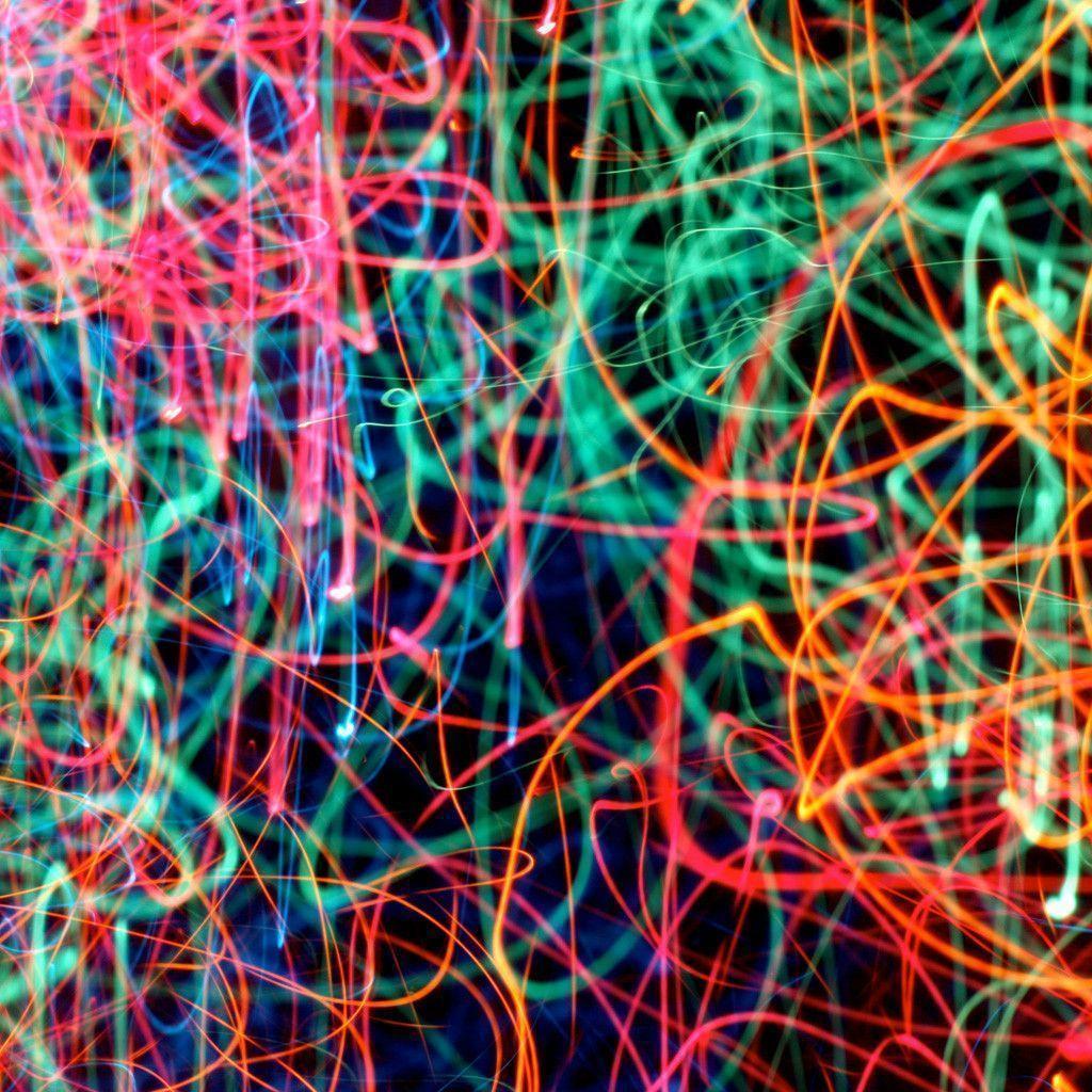 Colorful Light Painting iPad Wallpaper