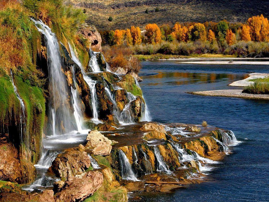 Waterfalls Scenery Wallpaper