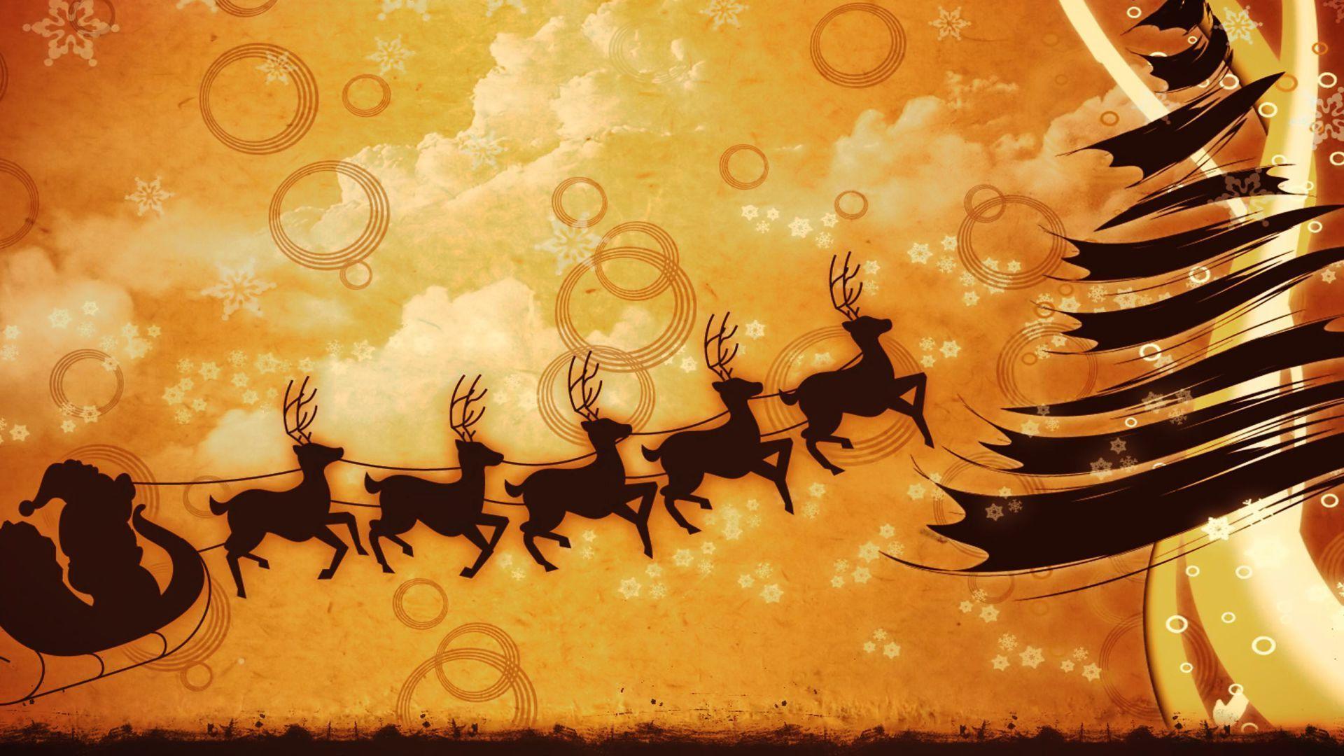 Merry Christmas Wallpaper Brown Background