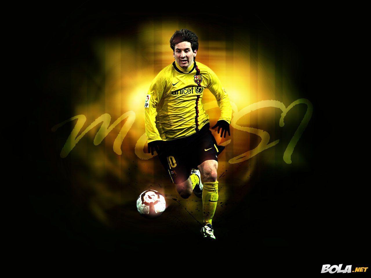 Lionel Messi HD Wallpaper 2014 (yellow) Wallpaper HD