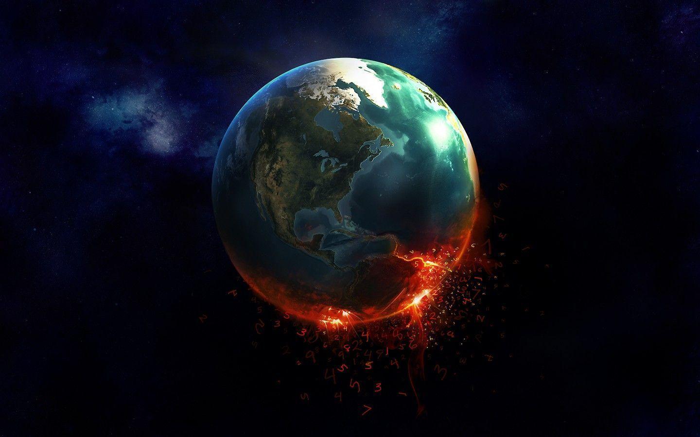 Burning Earth Background HD Wallpaper #