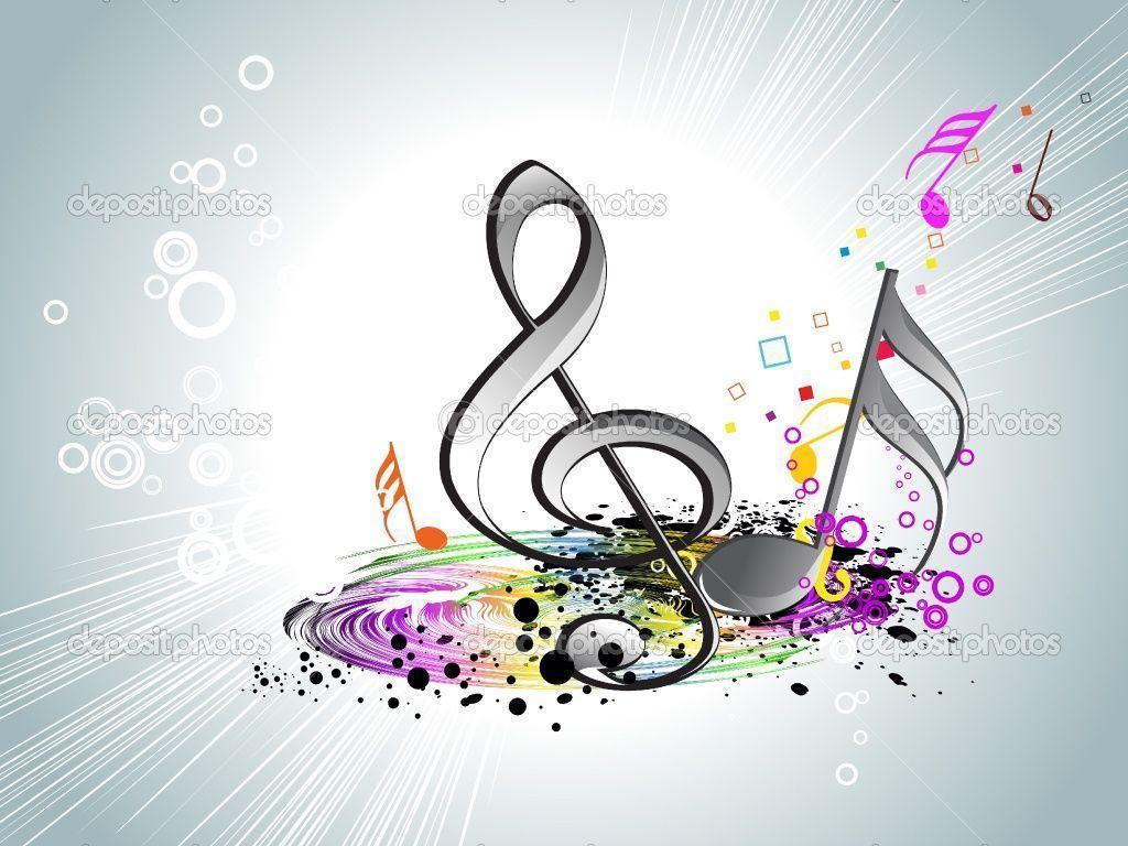 Colorful Music Notes Wallpaper HD