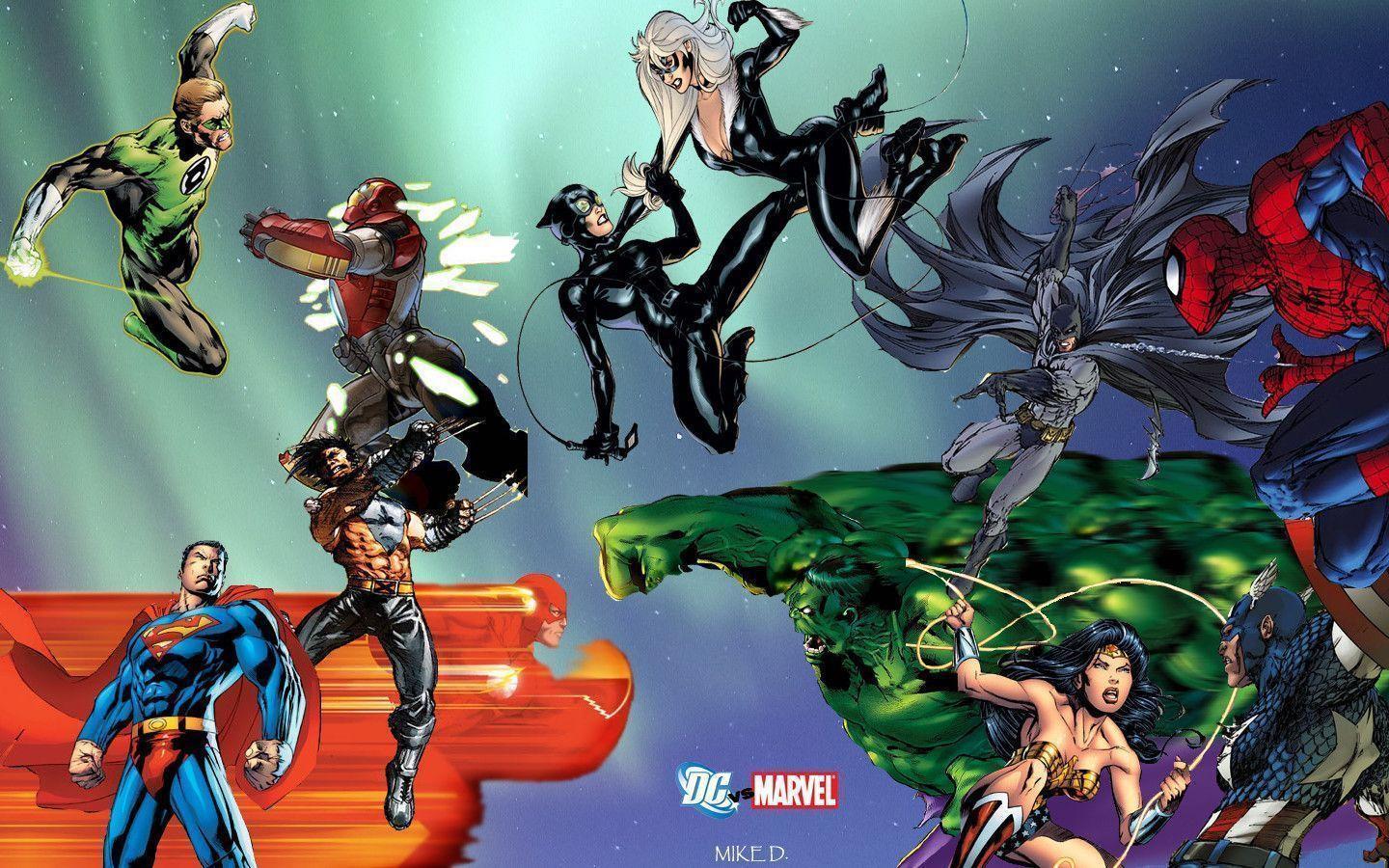 DC Vs. Marvel Wallpaper. DC Vs. Marvel Background