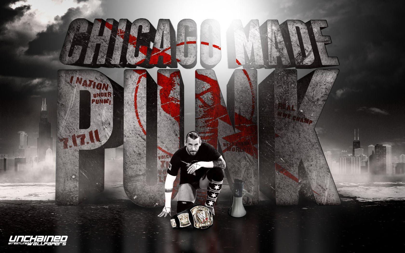 WWE CM Punk "Chicago Made Punk" Wallpaper Unchained WWE.com