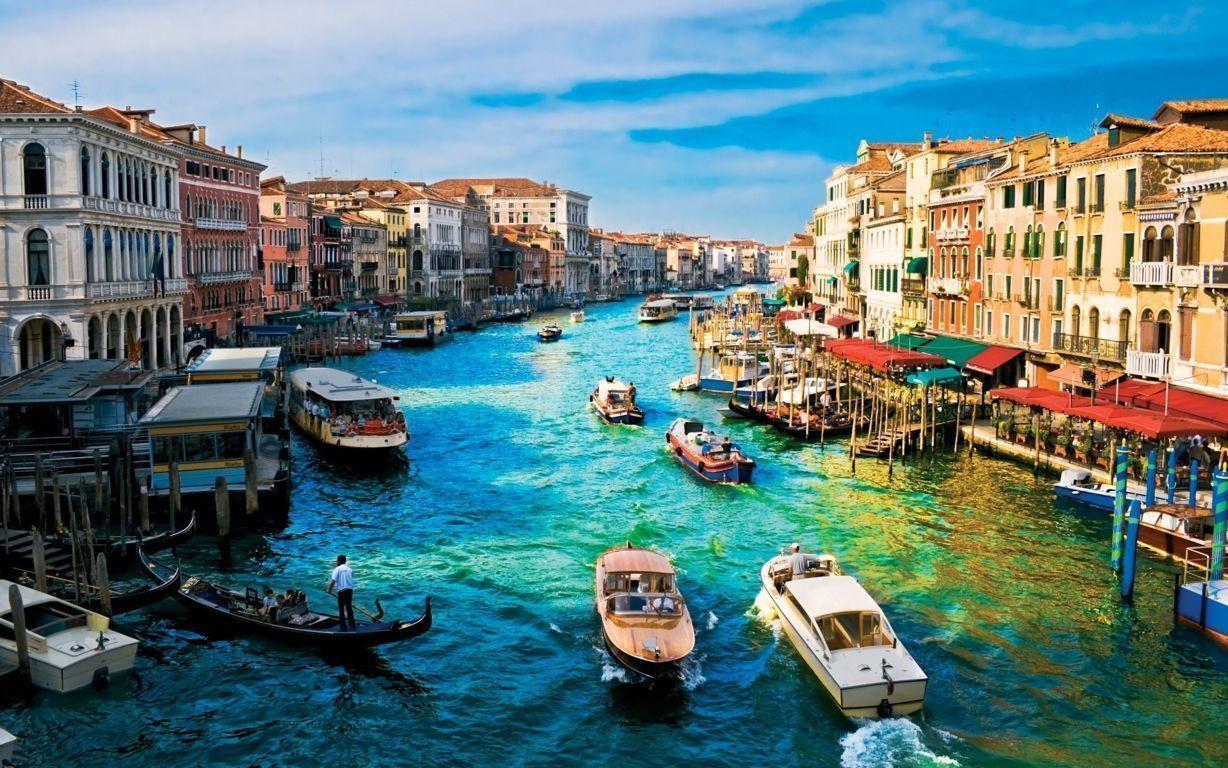 Scenery Dock Venice Italy 1228×768 Definition Wallpaper