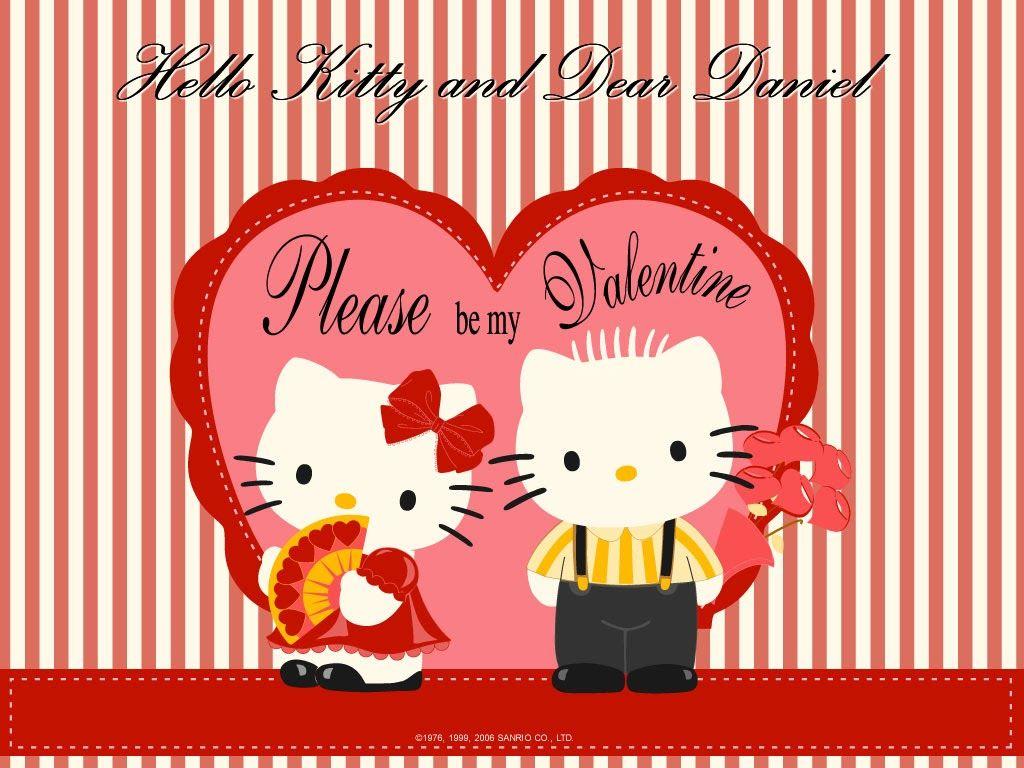 Mimmy and Hello Kitty: Wallpaper Daniel and Hello Kitty Love Valentine