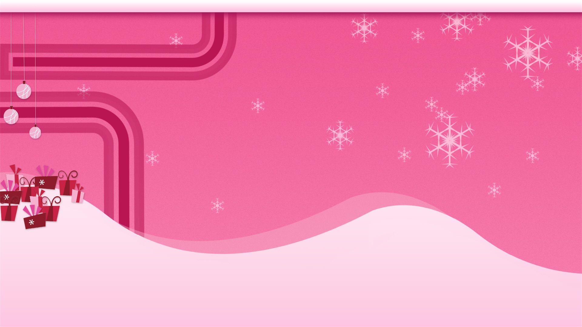 Xmas Stuff For > Pink Merry Christmas Wallpaper