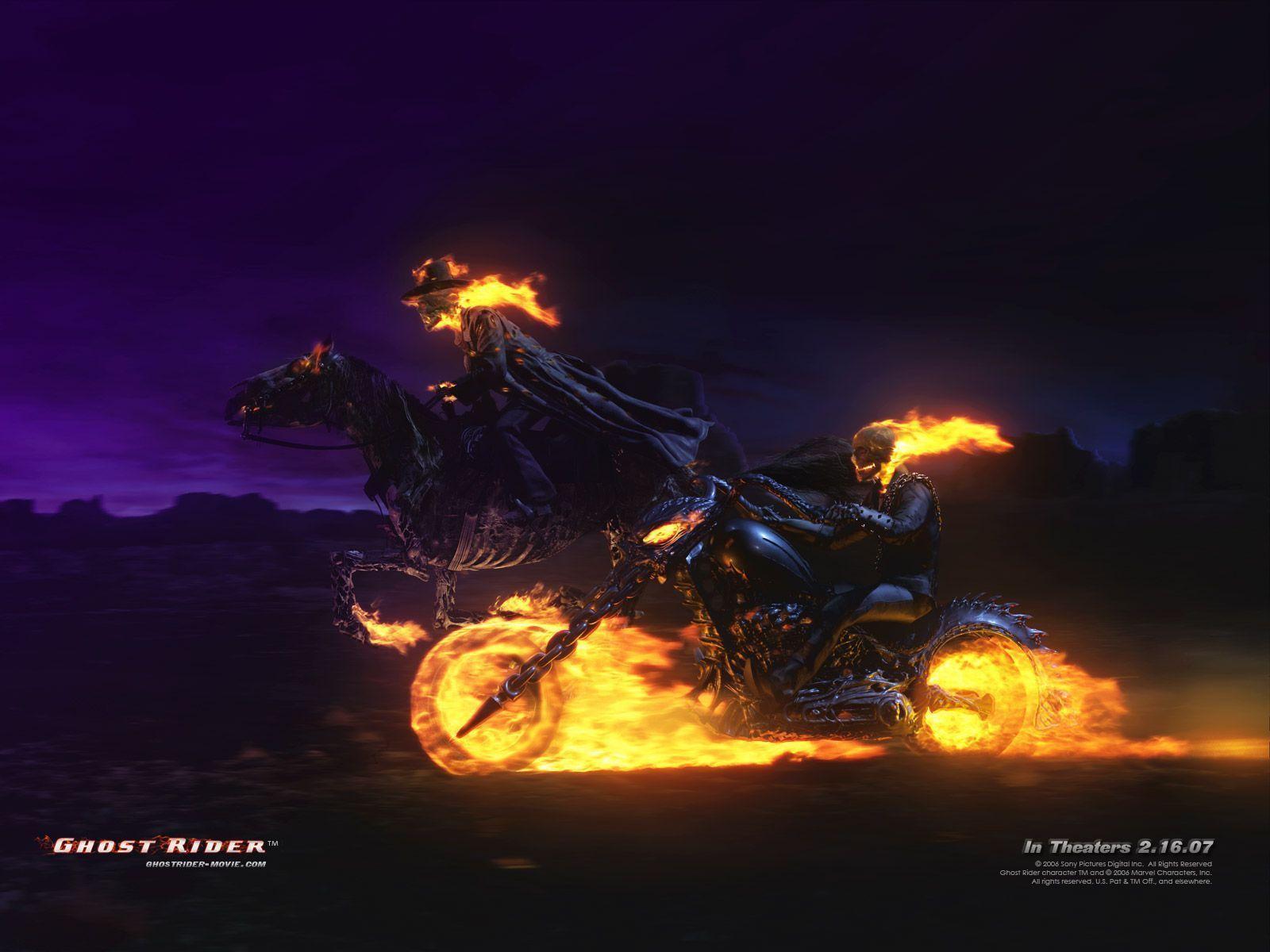 Ghost Rider Horse And Bike HD Wallpaper