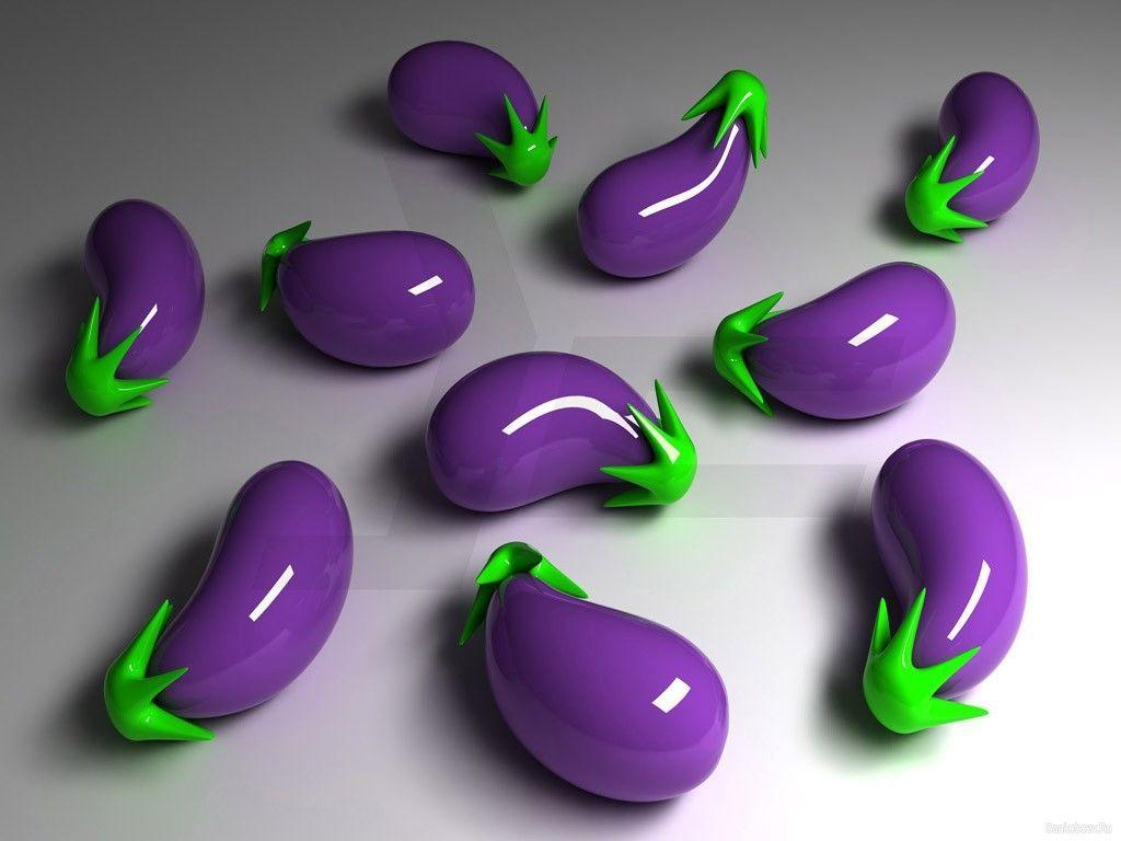 cute purple beans 3D render