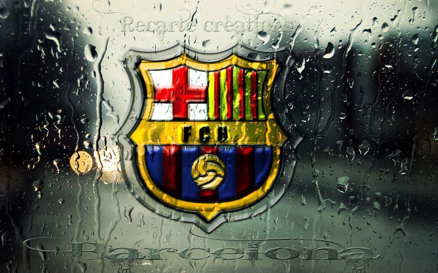 Beautiful FC Barcelona logo HD wallpaper