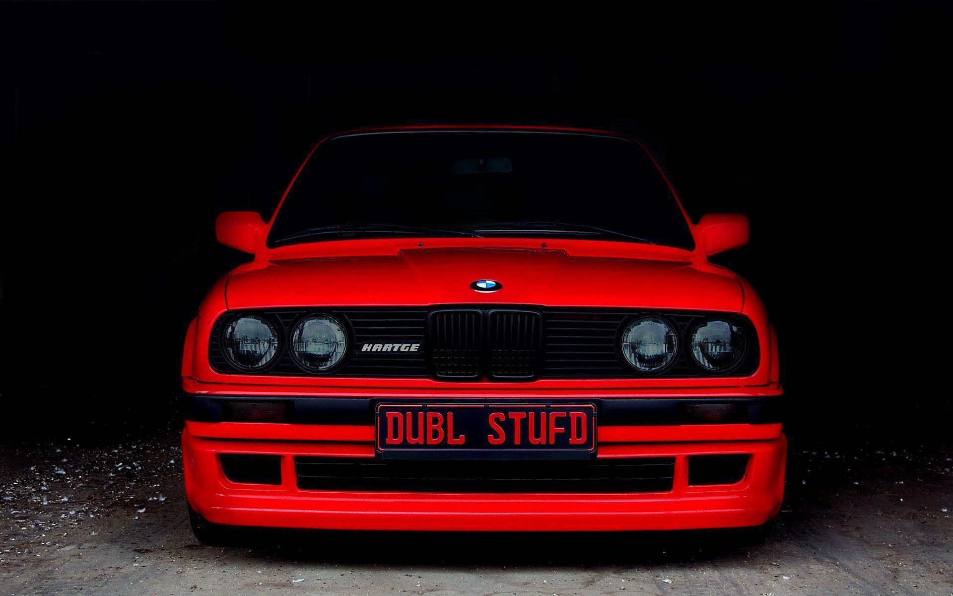 red bmw e30 car dubl stufd wide HD wallpaper
