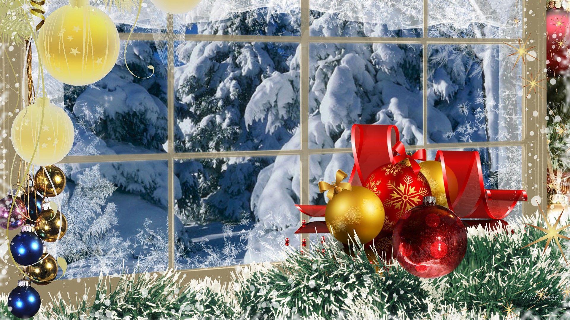 Christmas Winter Scene Wallpaper Desktop