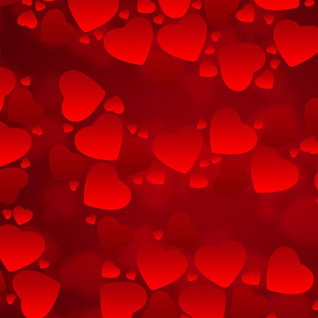 Valentine&;s Day Red Hearts iPad Air Wallpaper Download. iPhone