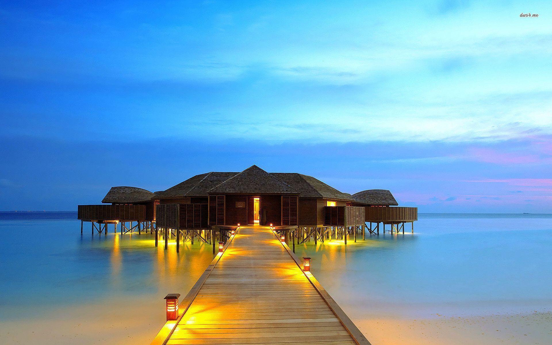 Maldives Beautiful Beach Widescreen HD Wallpap Wallpaper