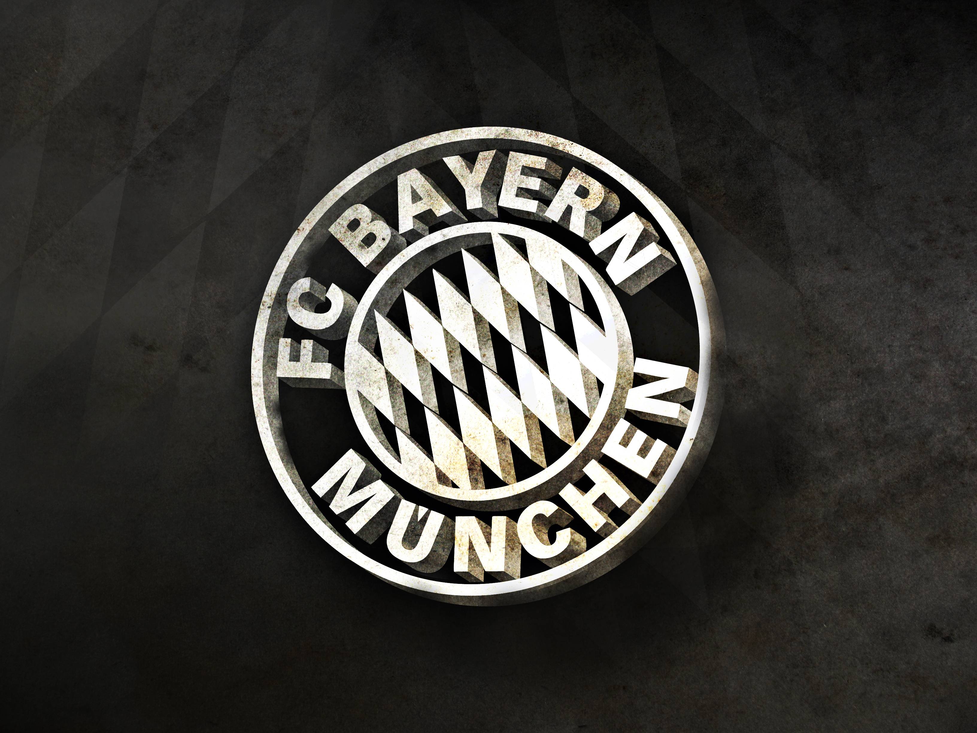 FC Bayern Munchen Black and White Logo Wallpaper HD