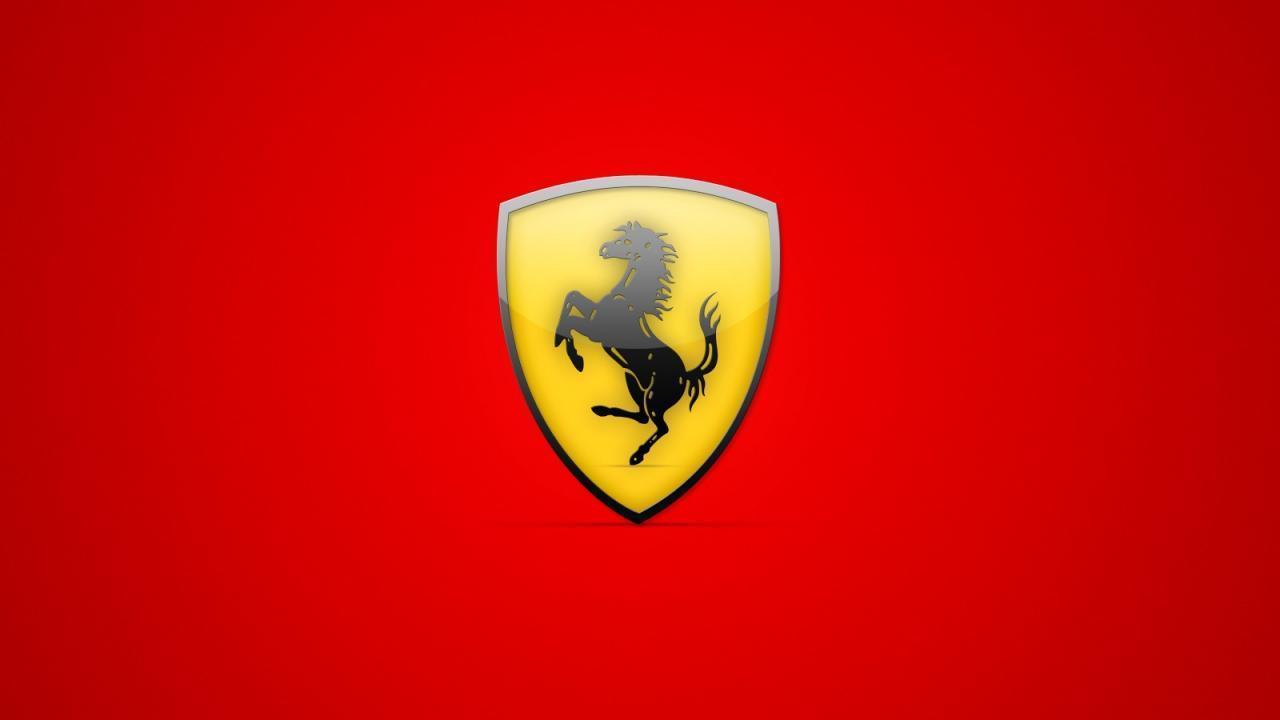 Red Ferrari Logo Background Wallpaper Desktop Wallpaper