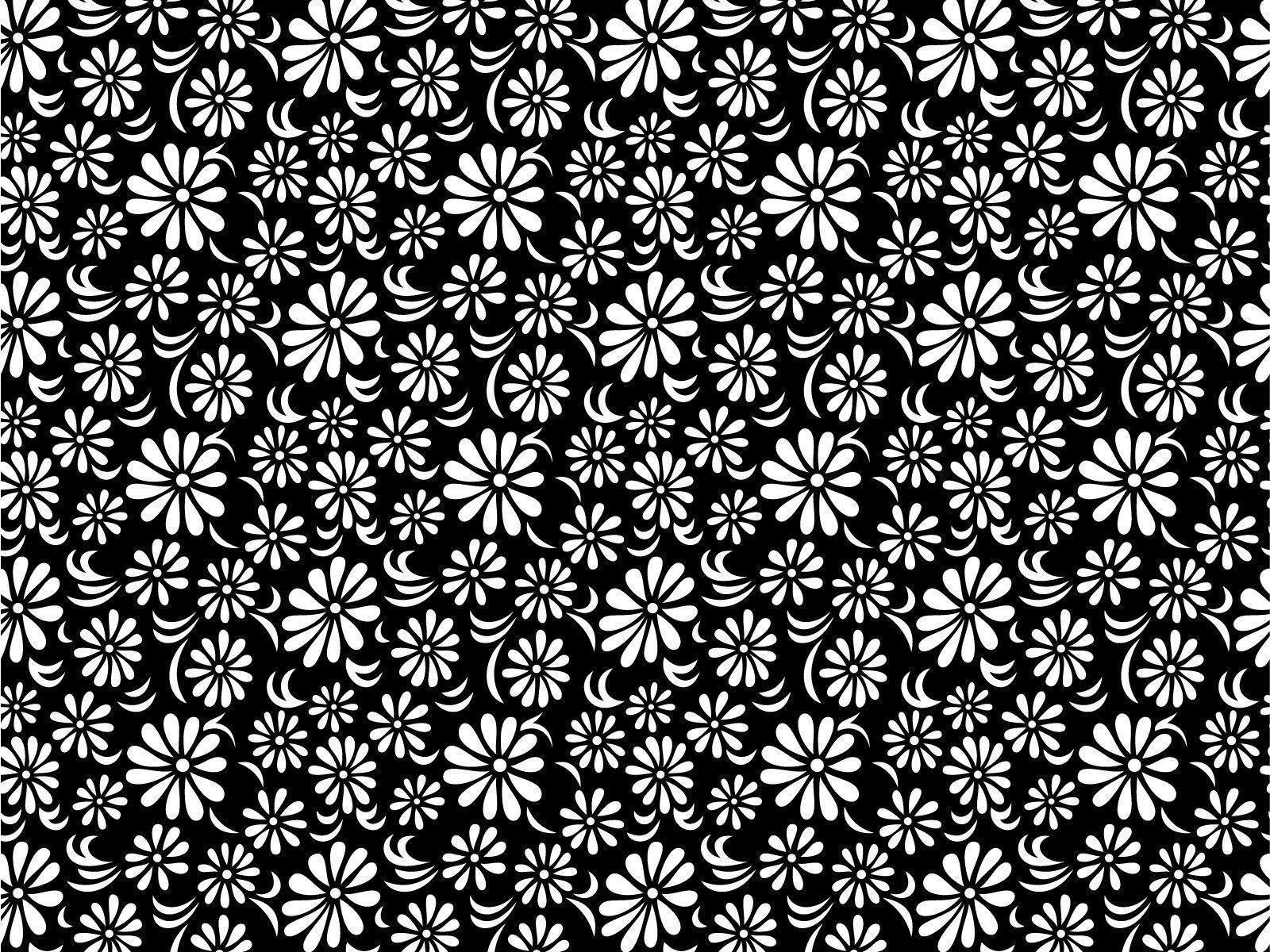 Black and White Floral 5176 1600x1200 px