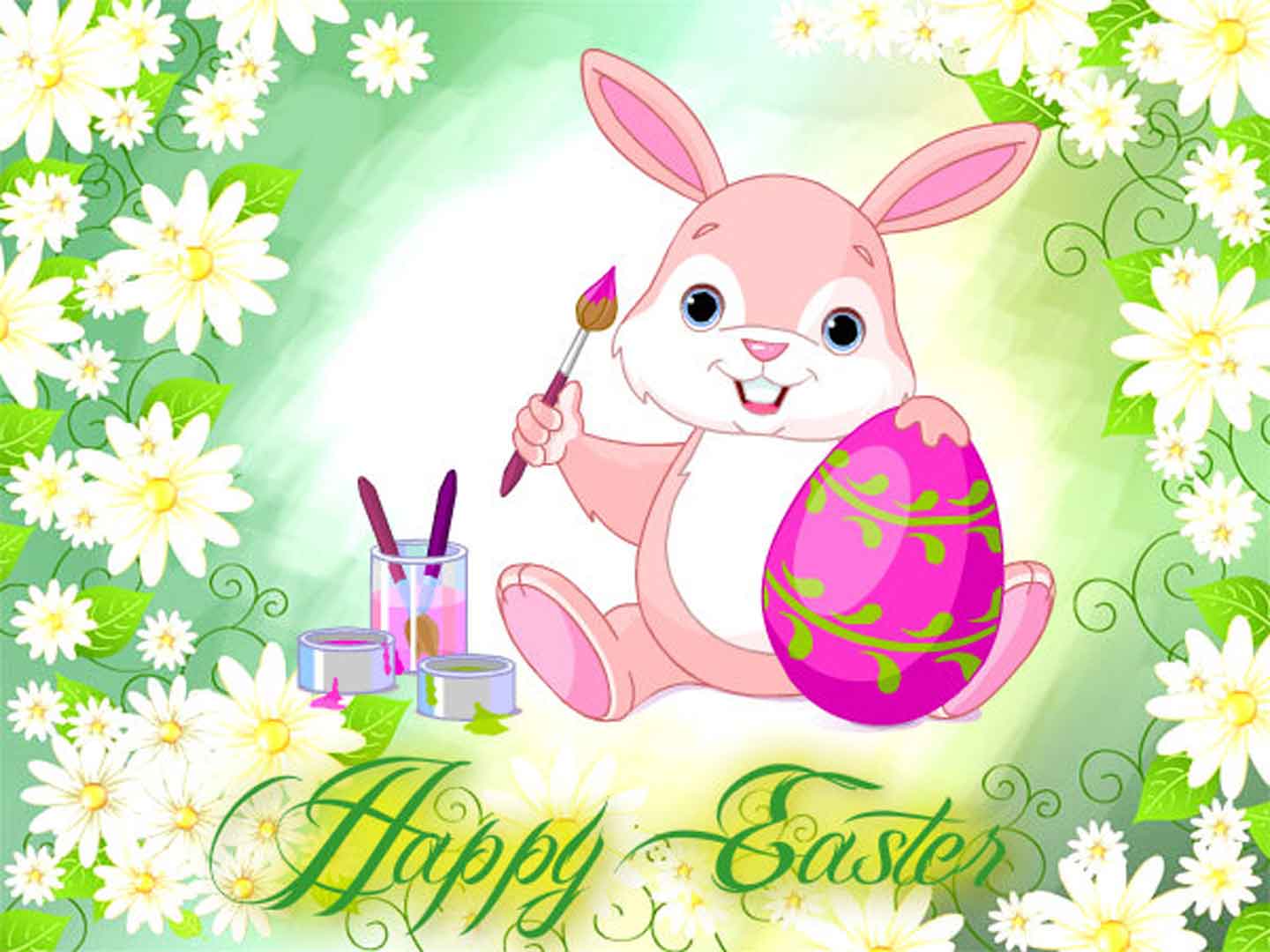 Happy Easter Cute Bunny Wallpaper Wallpaper HD, Wallpaper, Happy