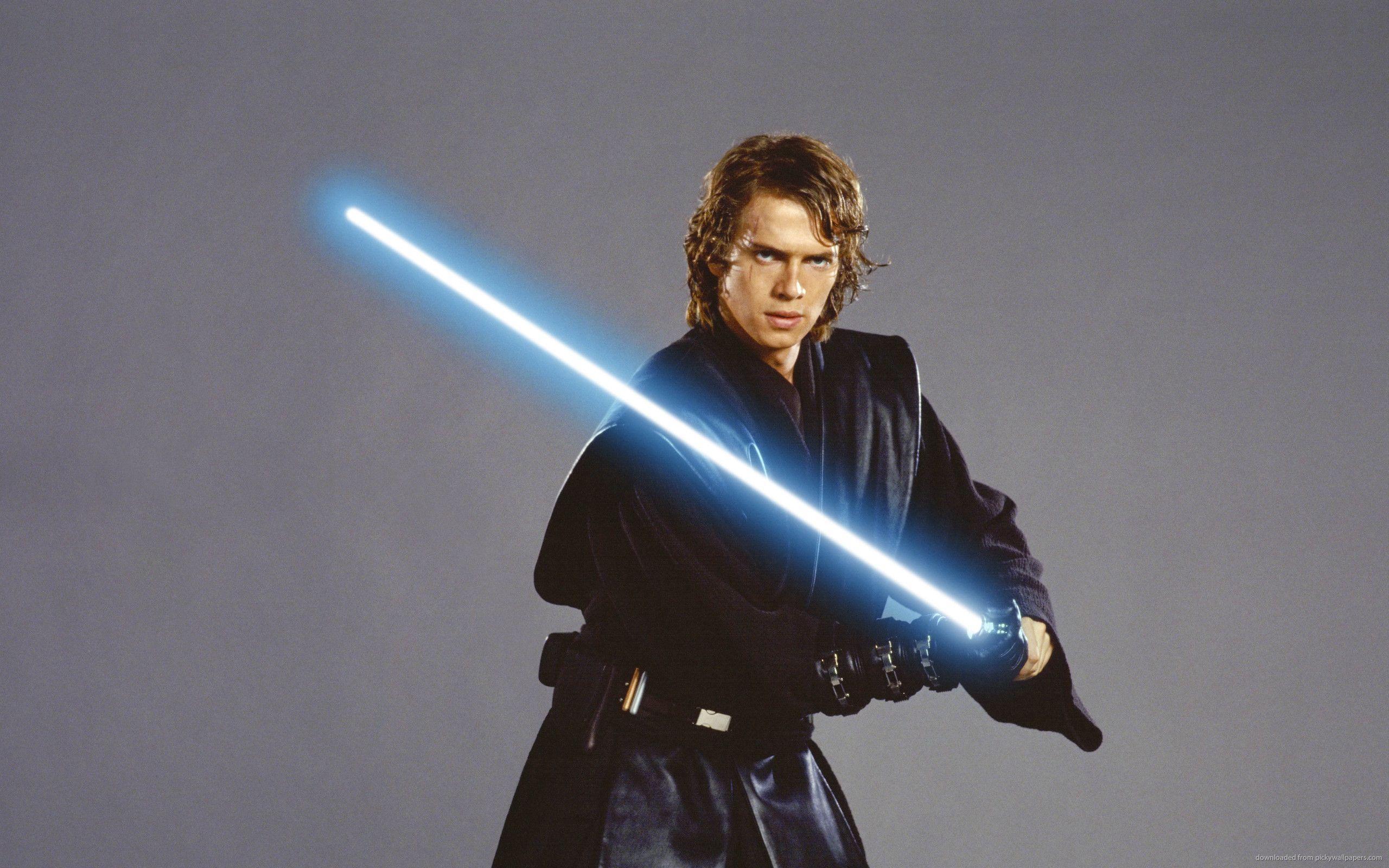 Download 2560x1600 Anakin Skywalker With Jedi Lightsaber Wallpaper