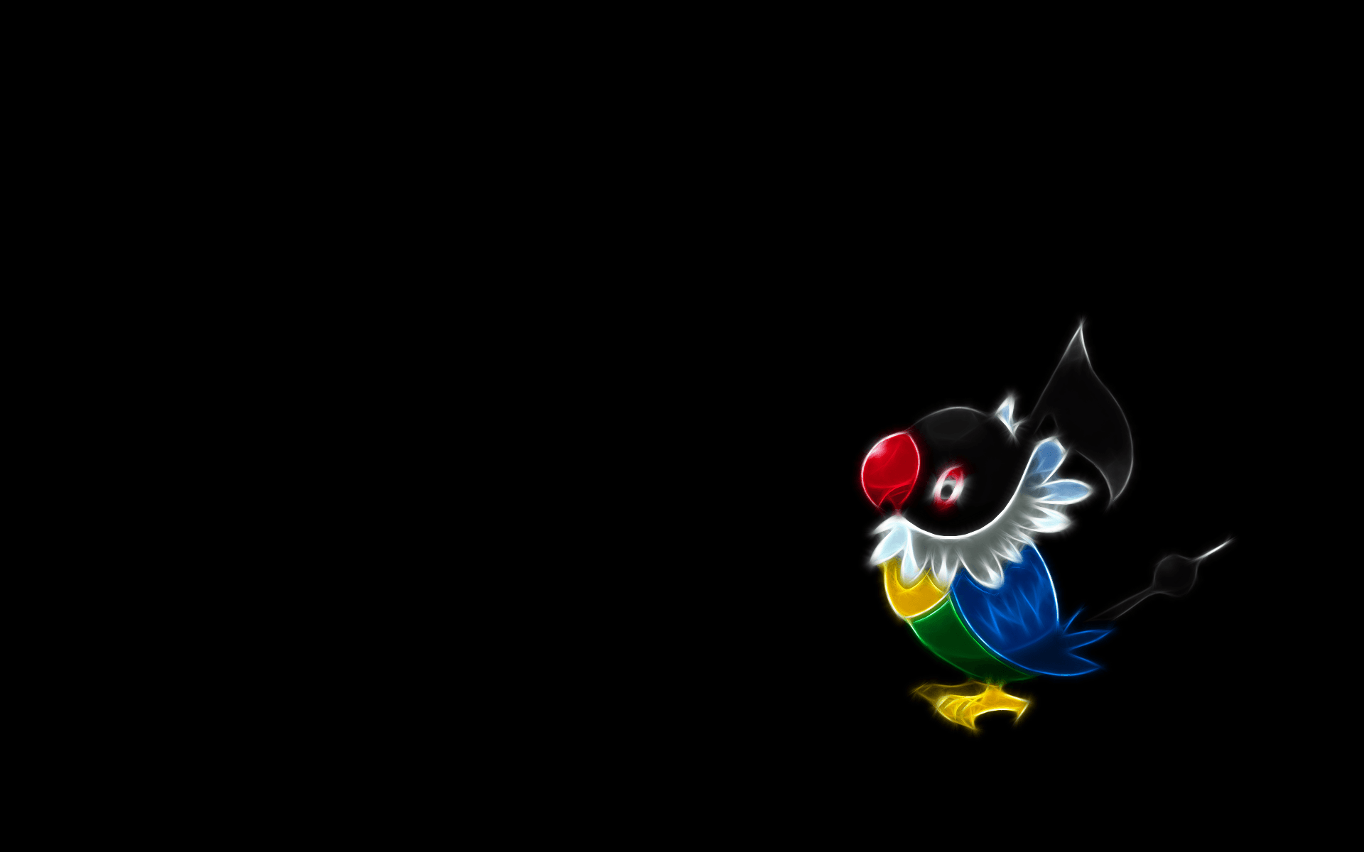 The Image of Pokemon Black Background Chatot 1920x1200 HD