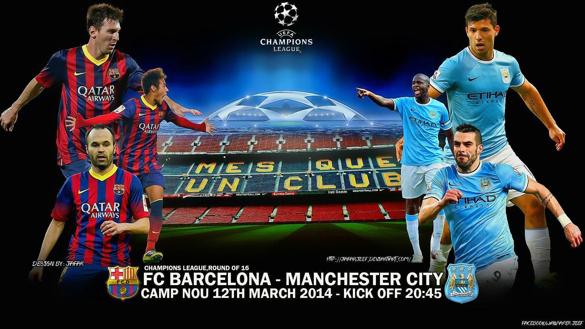 Manchester City at Barcelona Wallpaper HD