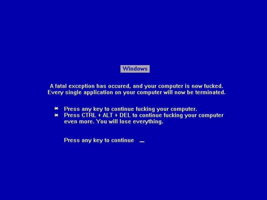image For > Blue Screen Of Death iPhone Wallpaper