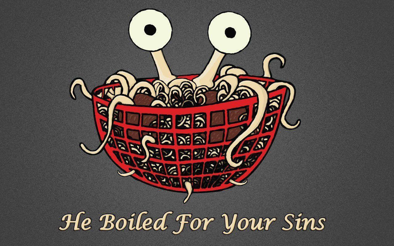 image For > Flying Spaghetti Monster Last Supper Wallpaper