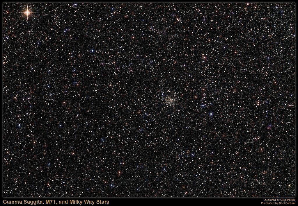 New Forest Observatory M71 globular cluster with a Milky Way