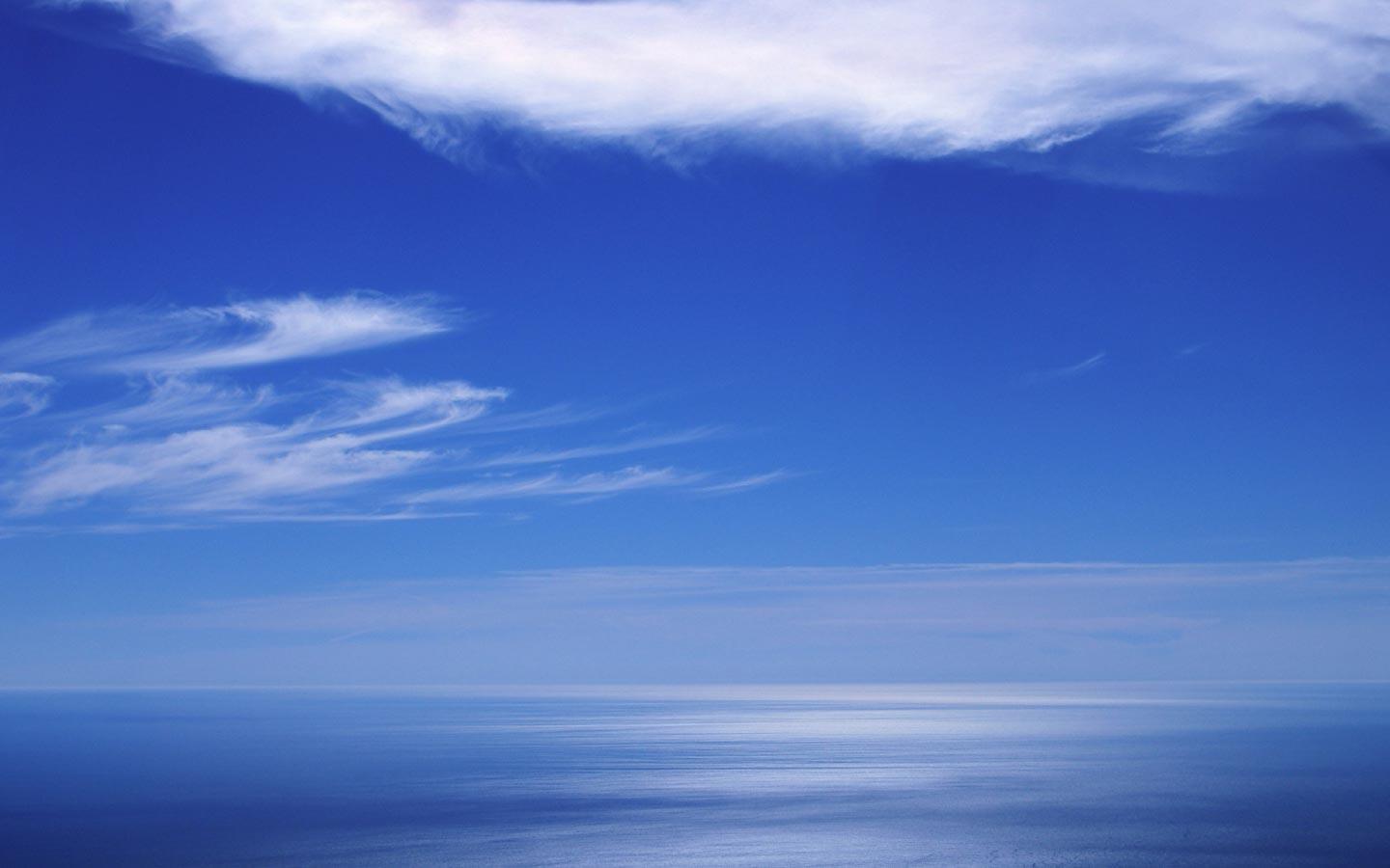 Blue ocean horizon free desktop background wallpaper image