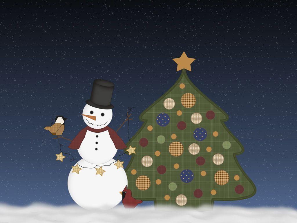 Holiday Snowman. Photo and Desktop Wallpaper