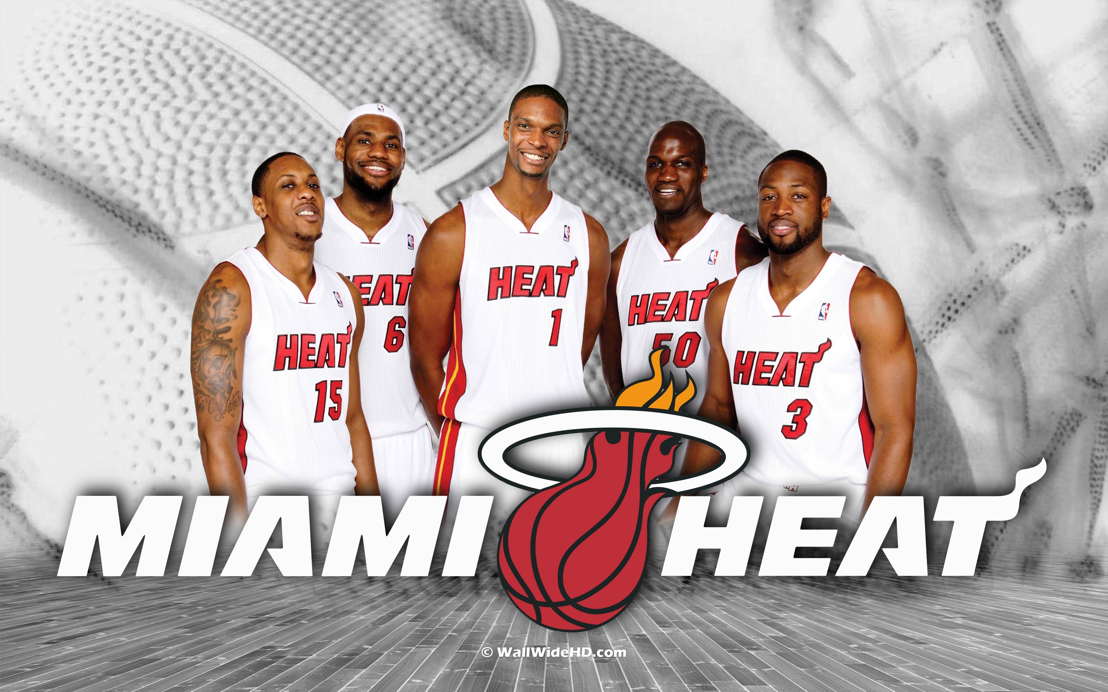 Miami Heat Starting Lineup NBA Wallpaper Wide or HD. Sports