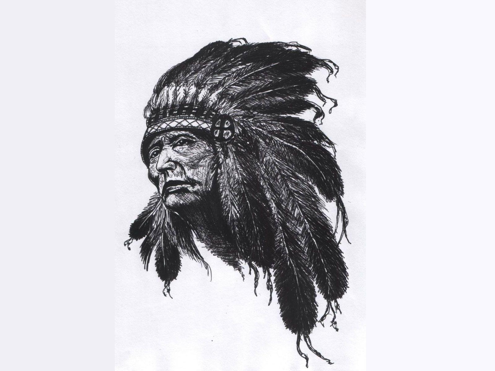 Free designs sketch of american indian tattoo wallpaper
