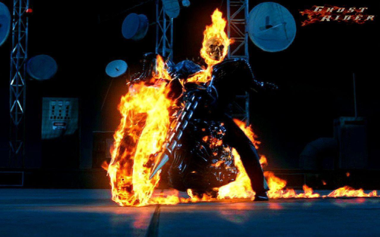 Wallpaper For > Ghost Rider Blue Flame Wallpaper