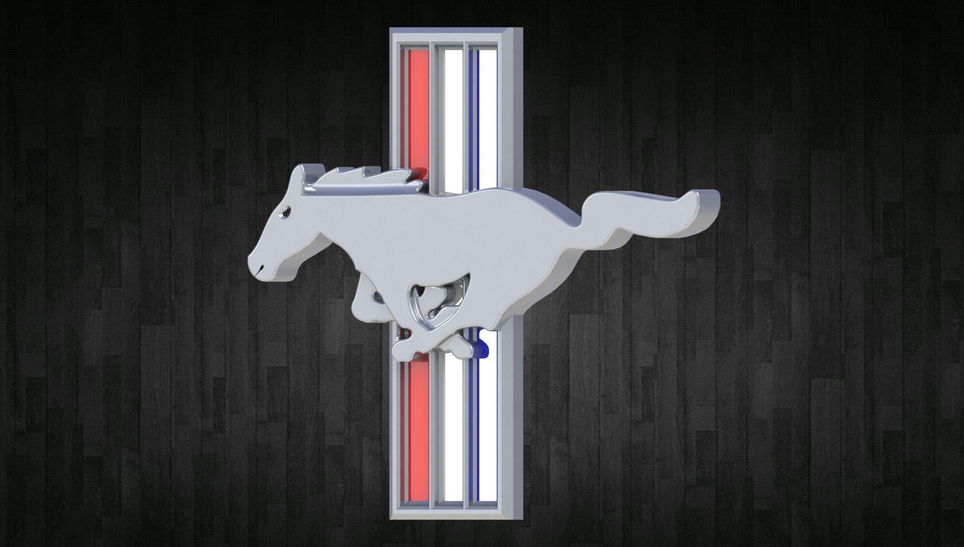 Wallpaper For > Mustang Logo Wallpaper