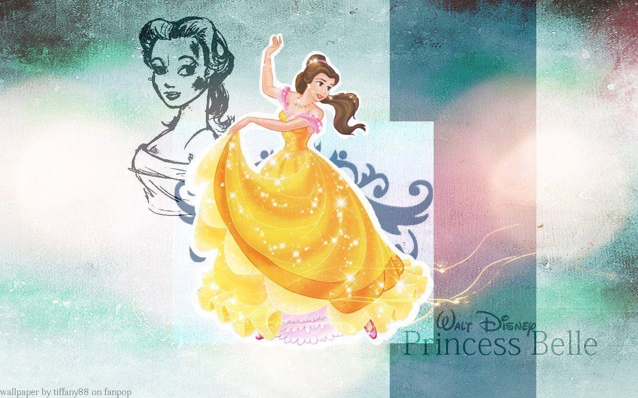Princess Belle and the Beast Wallpaper
