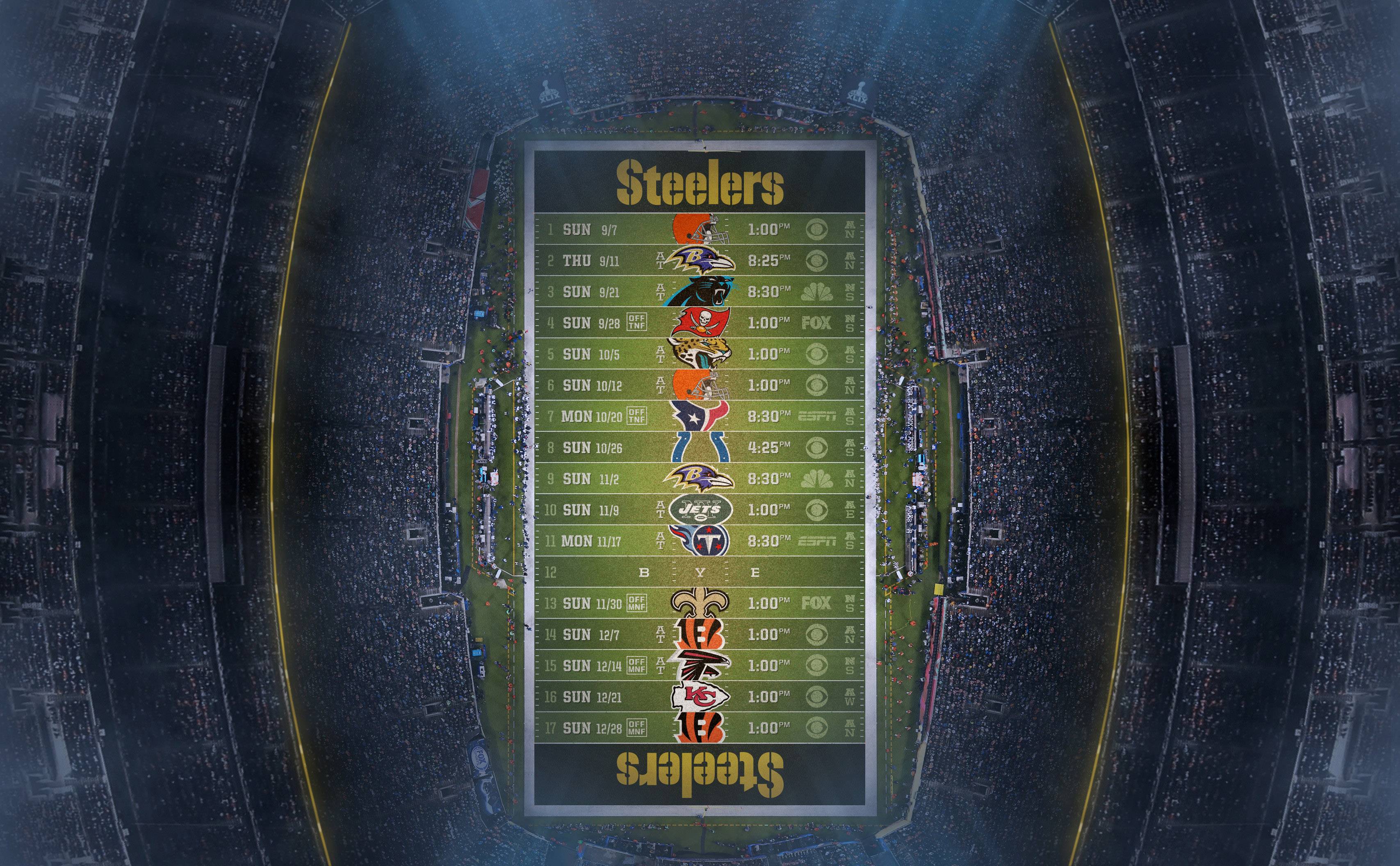 Pittsburgh Steelers 2014 NFL Schedule Wallpaper Wide or HD